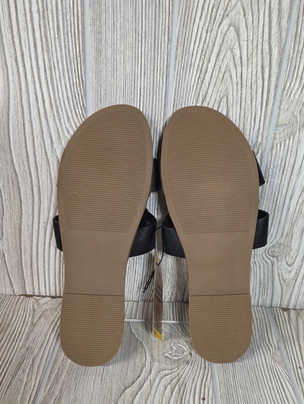 Steve Madden Roceen Black Leather Slide Sandals Womens Size 8 NWT - Picture 8 of 11
